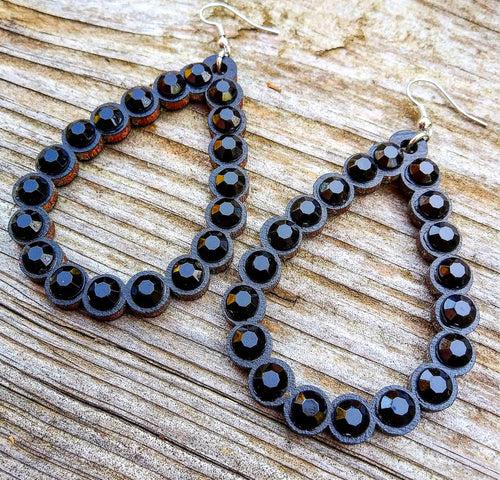 Perla Earrings (Black on Black)