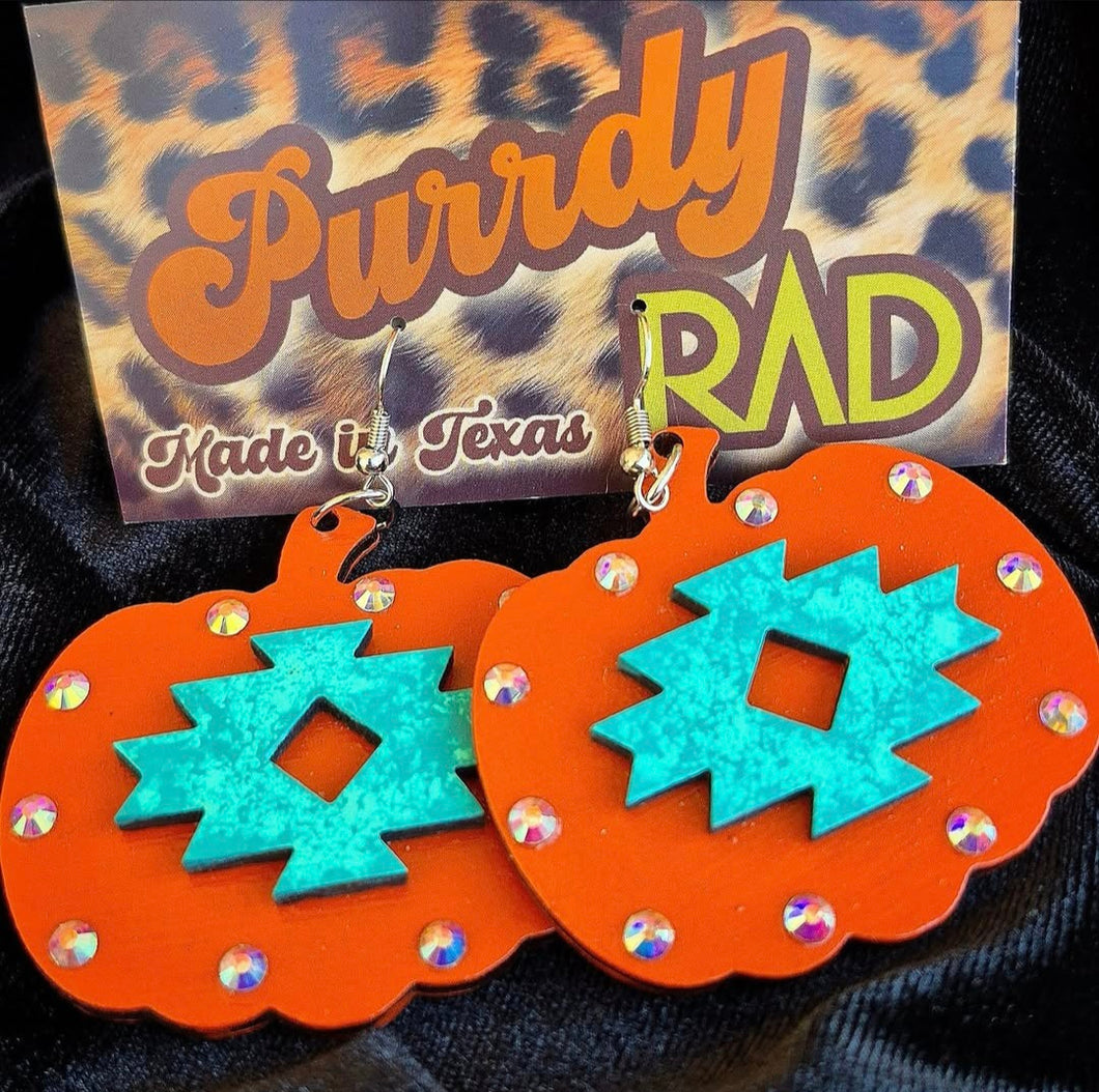 Southwest Pumpkin Earrings