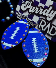 Load image into Gallery viewer, Wood Football Earrings